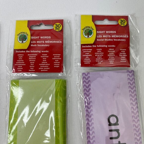 Lot of 4 Teaching Tree Sight Card Strip 3rd Grade, Grammer, Math, Social Studies - Picture 4 of 6